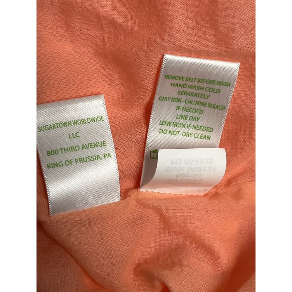 Lilly Pulitzer Off the Shoulder Louisa Tiered Papaya Punch Orange Dress XL Belt - Picture 12 of 12